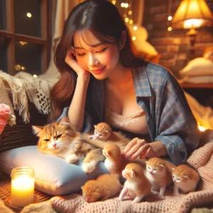 Cẩm nang chăm sóc mèo sau khi phối giống và sinh sản 3 cham soc meo me va meo con