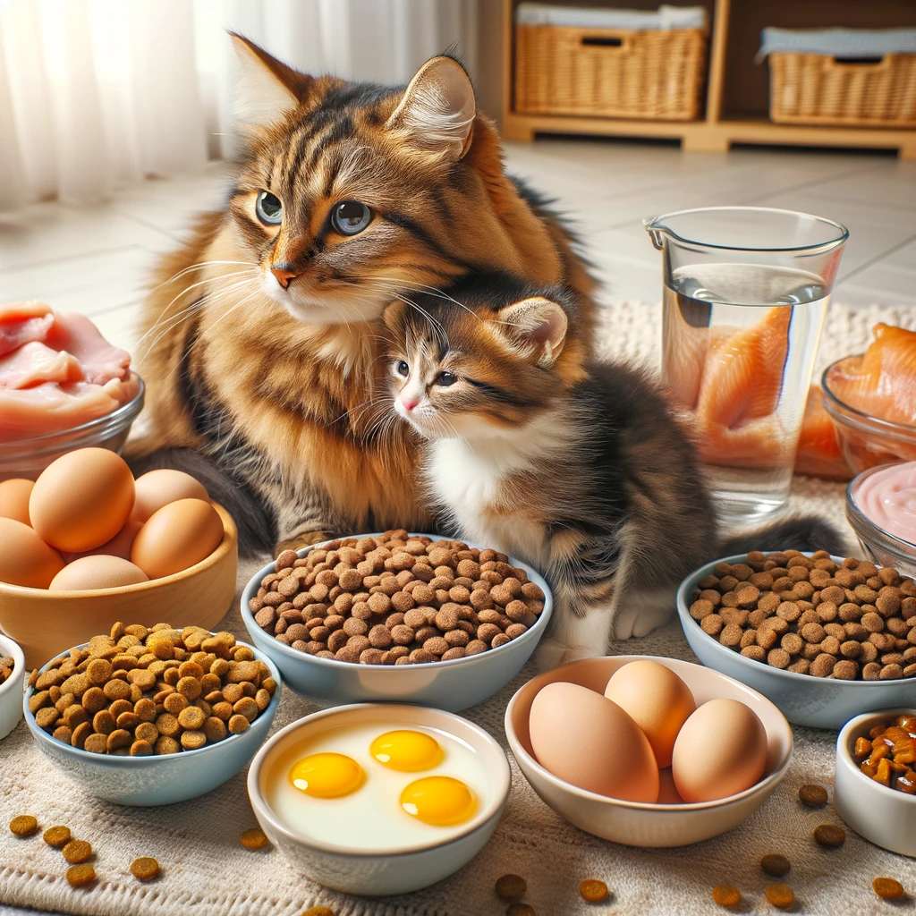 Hướng Dẫn Bắt Đầu Ăn Dặm và Dinh Dưỡng Cho Mèo Con 2 dinh duong va vi chat can thiet cho meo bau va meo me sau sinh