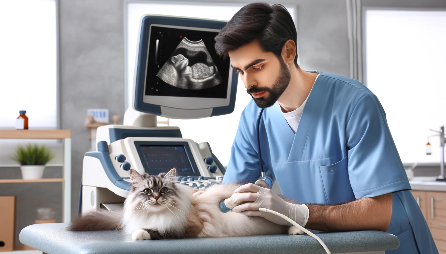 Dấu hiệu nhận biết mèo cái đậu thai 3 sieu am meo bau1